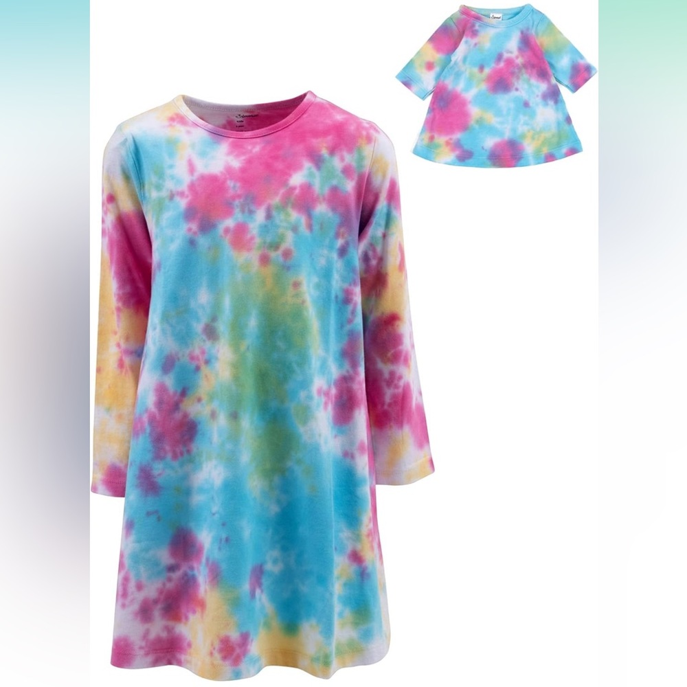 Matching Girl and Doll Tie Dye Dresses
